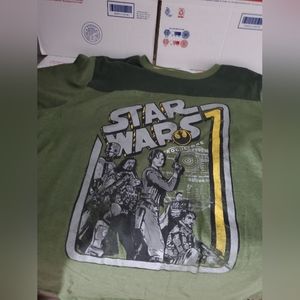 Star Wars Rogue One Rebels Drawn Graphic Tee Green T-Shirt Men's XL